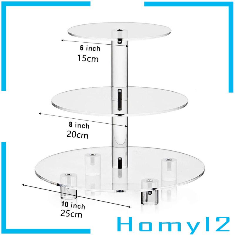 [HOMYL2] Cake Stand Besar Display Stand Akrilik 3tingkat Cupcake Stand Untuk Hajatan