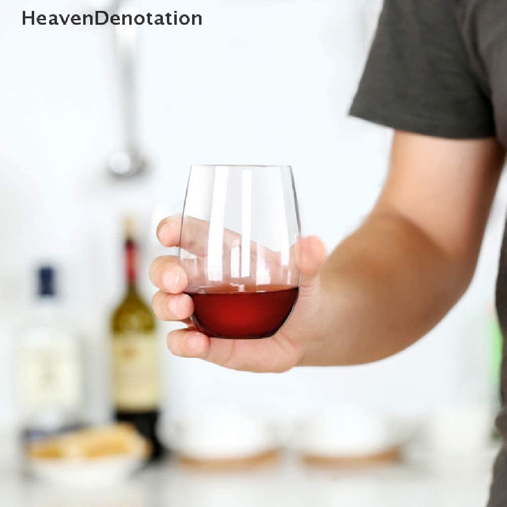 [HeavenDenotation] 2 / 4pcs Shatterproof Plastic Wine Glass Unbreakable Red Wine Tumbler Glasses Cups HDV