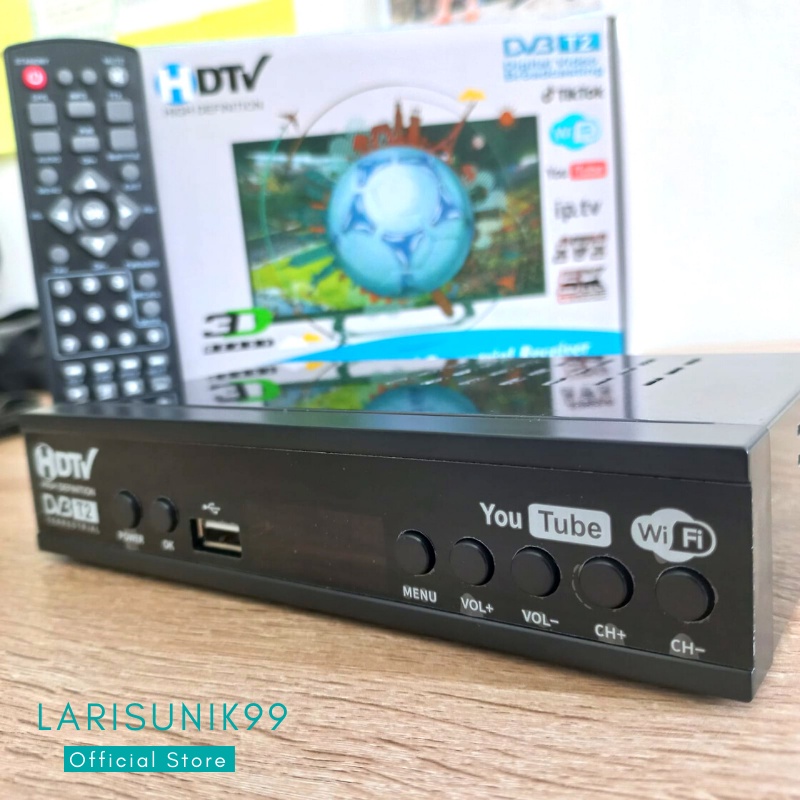 Set Top Box Tv Digital Tabung Antena Televisi Penguat Sinyal Chanel TV STB DVB T2 Full HD Receiver Wifi Youtube Chanel Penerima Siaran Digital Penguat Sinyal STB Dvb Semua Jenis Televisi Premium Original