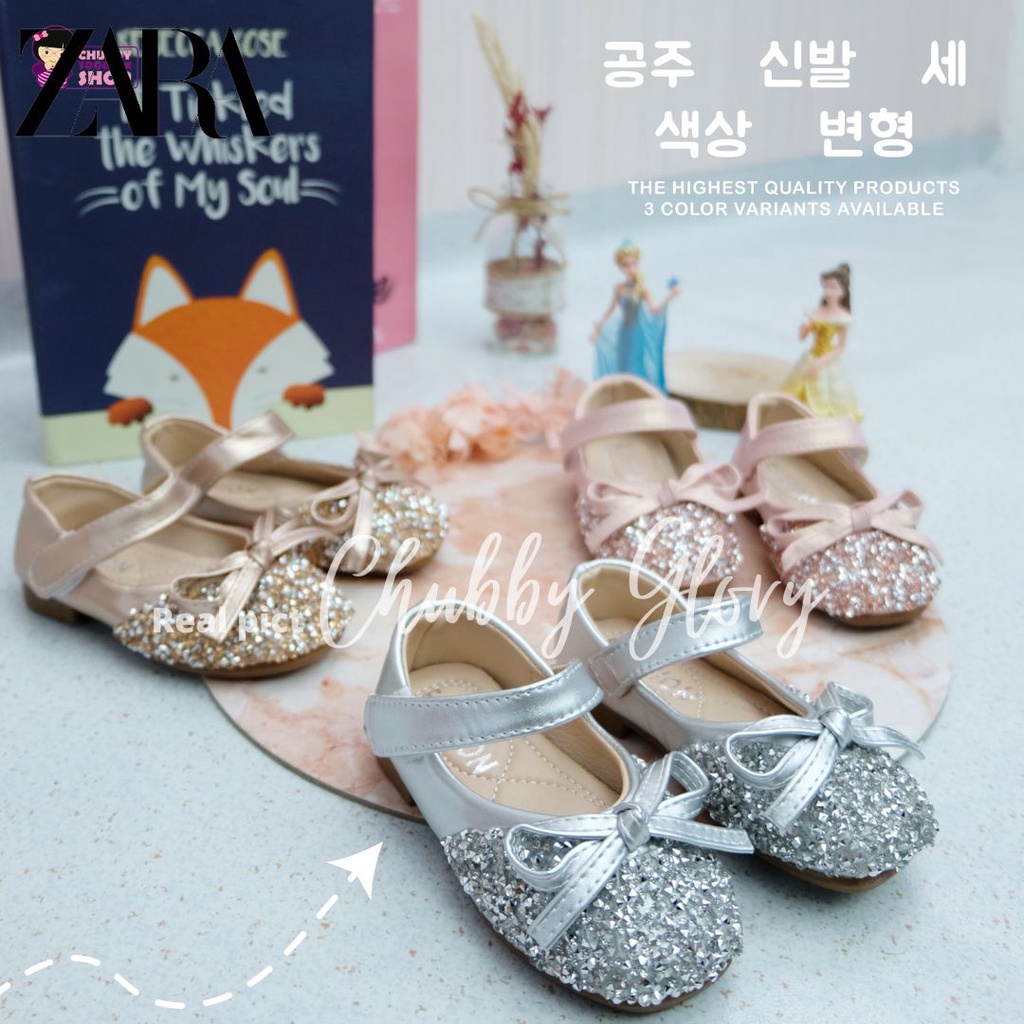 Chubbyglory SH2105 Sepatu flat anak perempuan sepatu slip on anak bayi dan balita size 21-26 sepatu anak perempuan flat shoes pesta import korea untuk baby bayi 6 bulan sampai 8 tahun