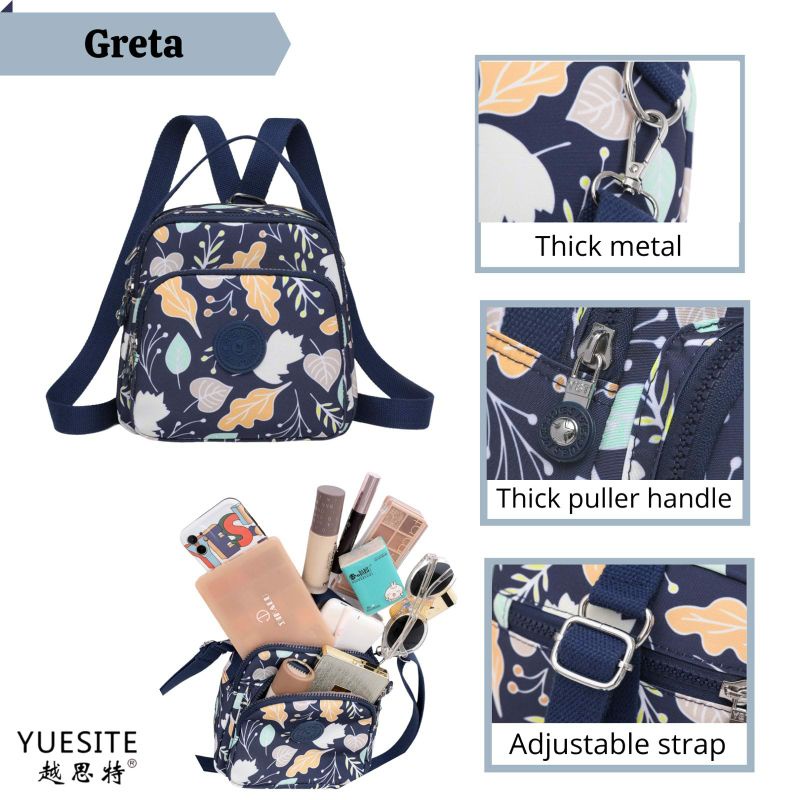 Tas wanita 3in1 tenteng selempang ransel small yuesite tristan original backpack cyutebags