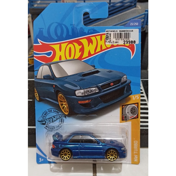 Diecast Hot Wheels Subaru 22B Biru