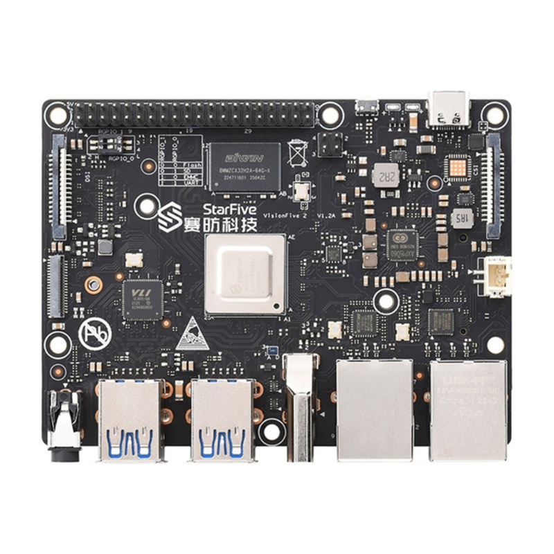 Zzz RISC-V VisionFive2 Papan Pengembangan 8GB Single Board Komputer StarFive JH7110 Prosesor Dengan GPU 3D Terintegrasi