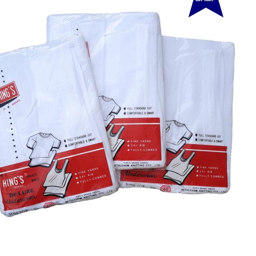 ✶ Singlet Pria Hings | Kaos dalam pria merk Hings isi 3Pcs ❅