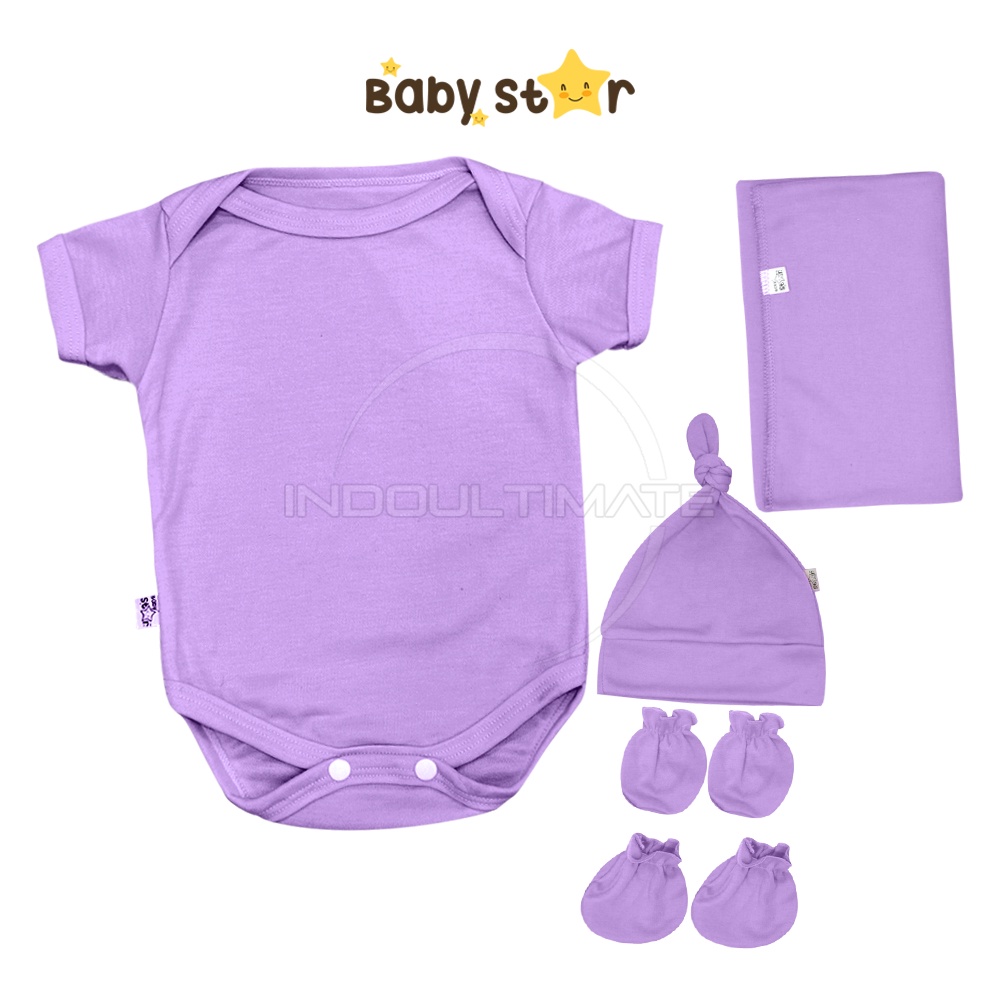 5in1 Paket Set Newborn BABY STAR Paket Baju Bayi Baru Lahir Paket Bedong Paket Newborn Lengkap Sarung Tangan + Sarung Kaki Paket Set Bayi Laki laki Perempuan Paket Hemat Paket Lengkap Murah Perlengkapan Bayi Baru Lahir BCS-2296JT