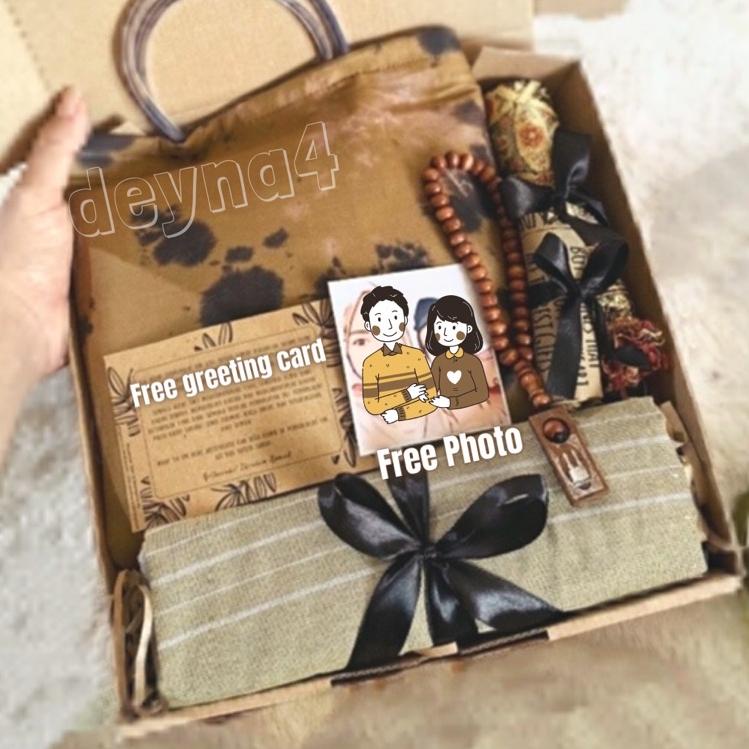 ❋ Hampers Wedding Alat Shalat Mukena dan Sarung Premium Couple Kado Ramadhan Anniversary Lebaran Kad