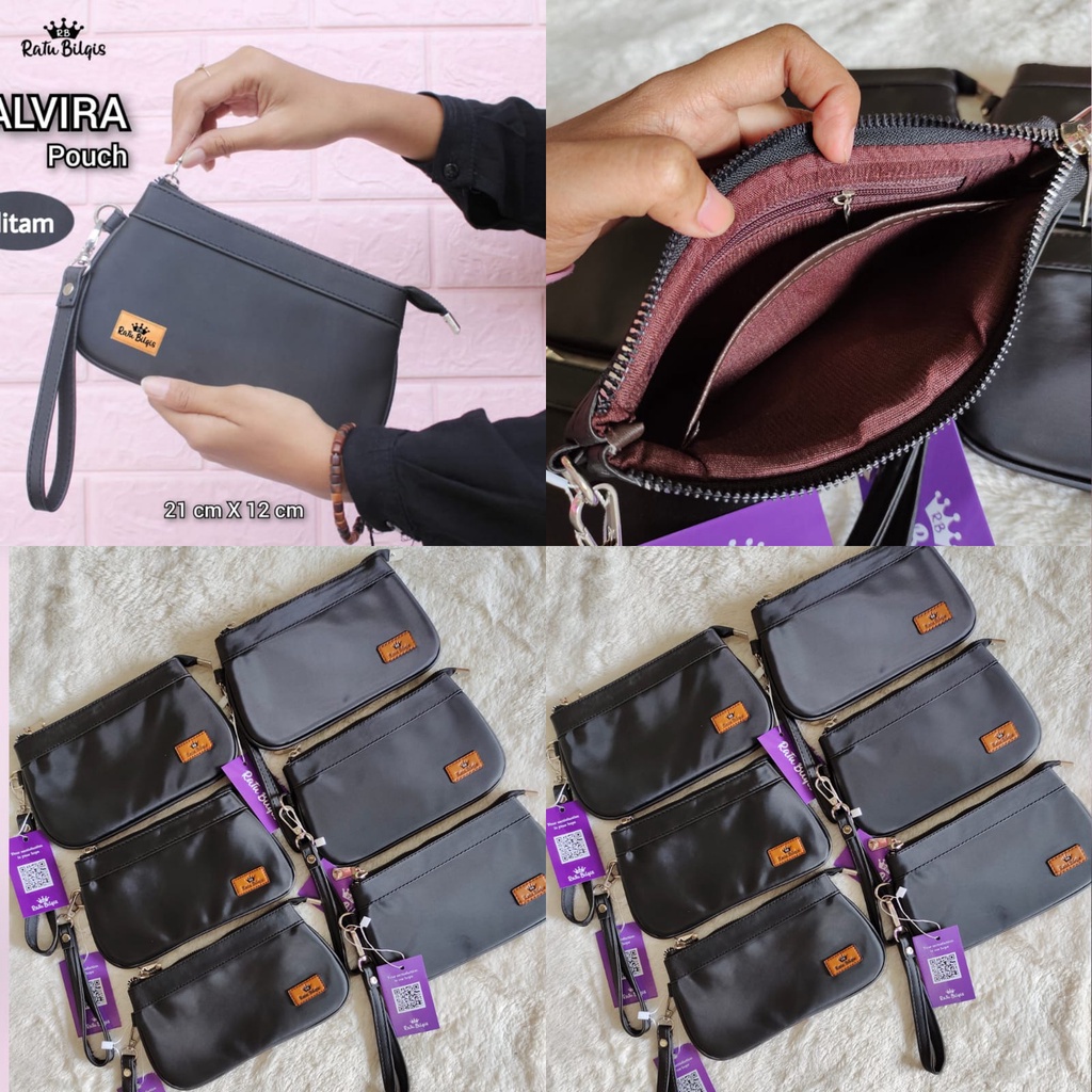 Ratu Bilqis - Alvira Pouch Tas  Dompet Wanita Waterproof Bahan Chocoly