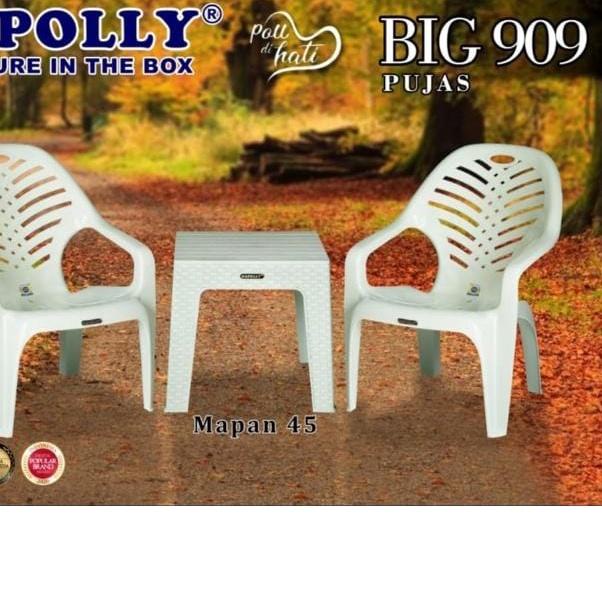 ⅎ napolly kursi plastik santai napolly big 909 bangku  napolly 909 (kursi saja tanpa meja) ☋