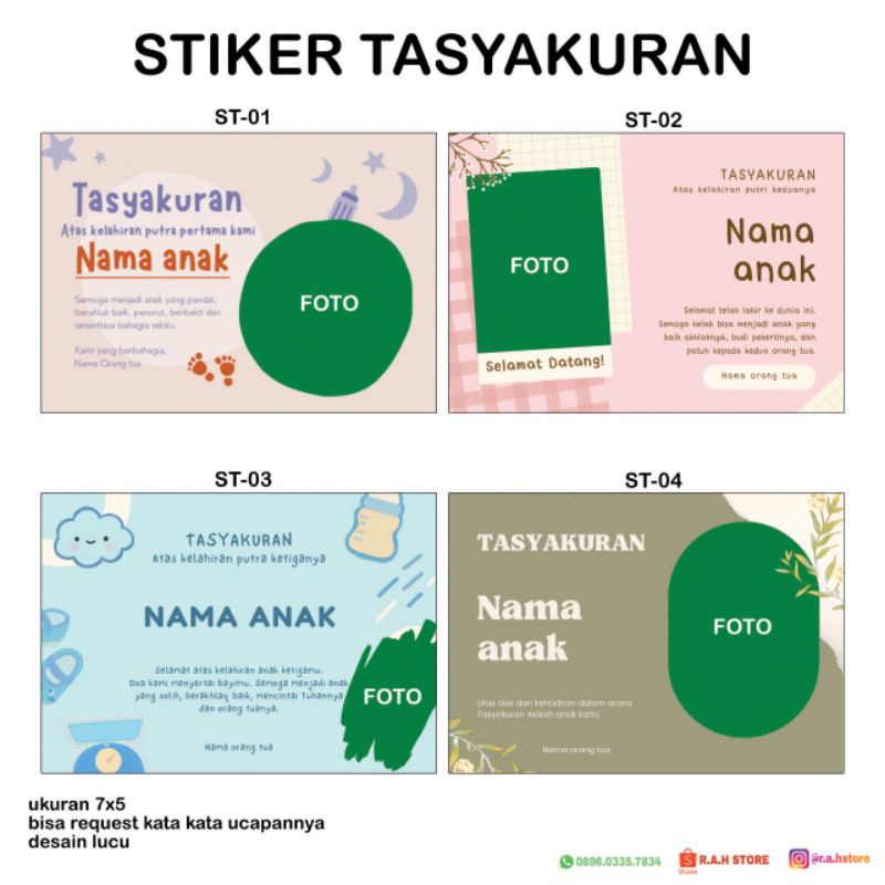 

STIKER TASYAKURAN LUCU