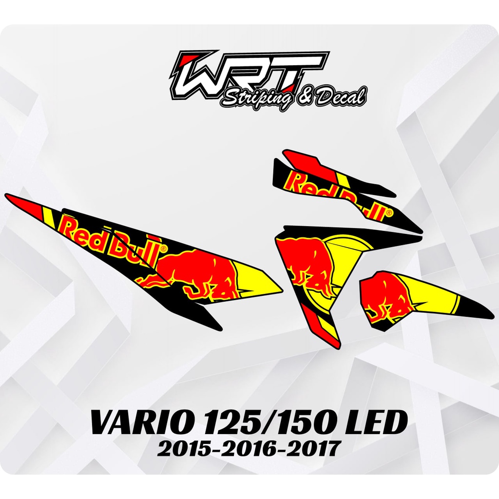Striping Stiker Vario 125/150 Led 2015 2016 2017 RedBull