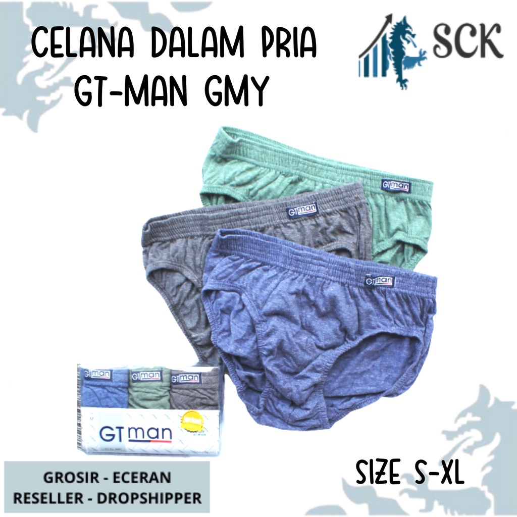 [ISI 3] CD Pria GT-MAN GMY Bahan Katun / Pakaian Dalam Pria - sckmenwear GROSIR