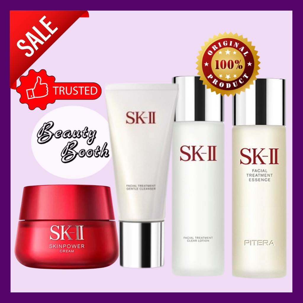 SK-II SKII SK2 FTE 230ml +  FTCL 230ml + Cleanser 120gr + Skinpower Cream 50gr