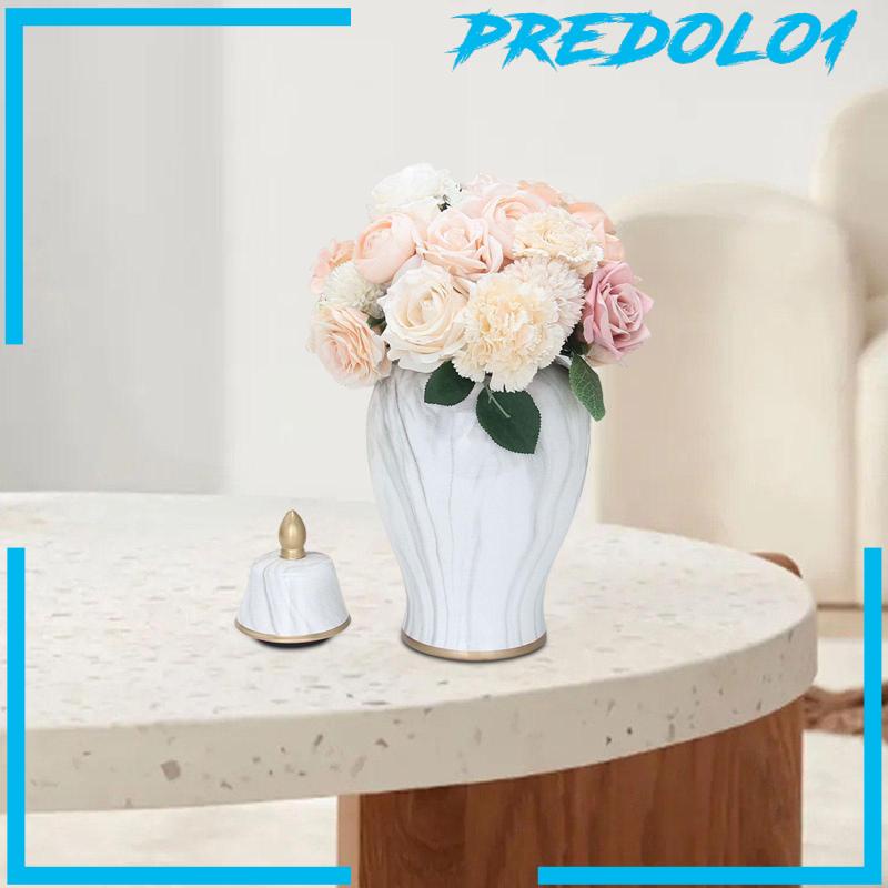 [Predolo1] Toples Candi Toples Umum Keramik Meja Centerpiece Domed Lid Pajangan Hiasan