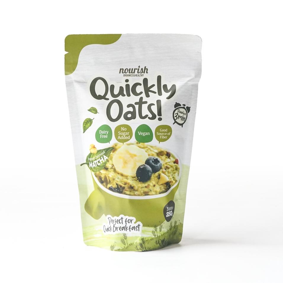 

♥ Quickly Oats! Instant Oatmeal Matcha Buy 1 Get 1 Free (250gr x 2pc) ✶