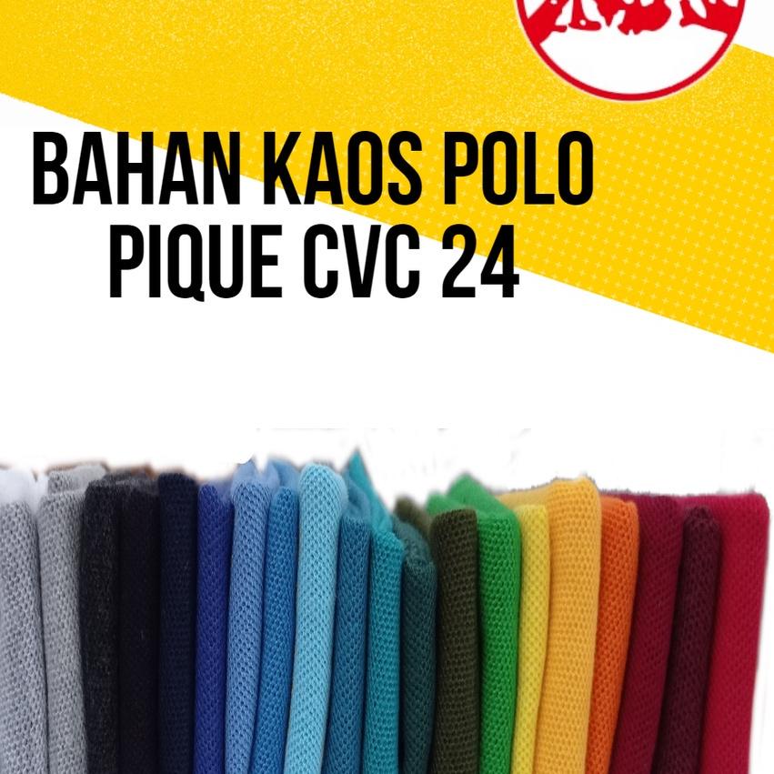 ☎ Pique/Lacoste CVC 24s per KG | Bahan Kain Kaos Polo /Kaos Krah ♖