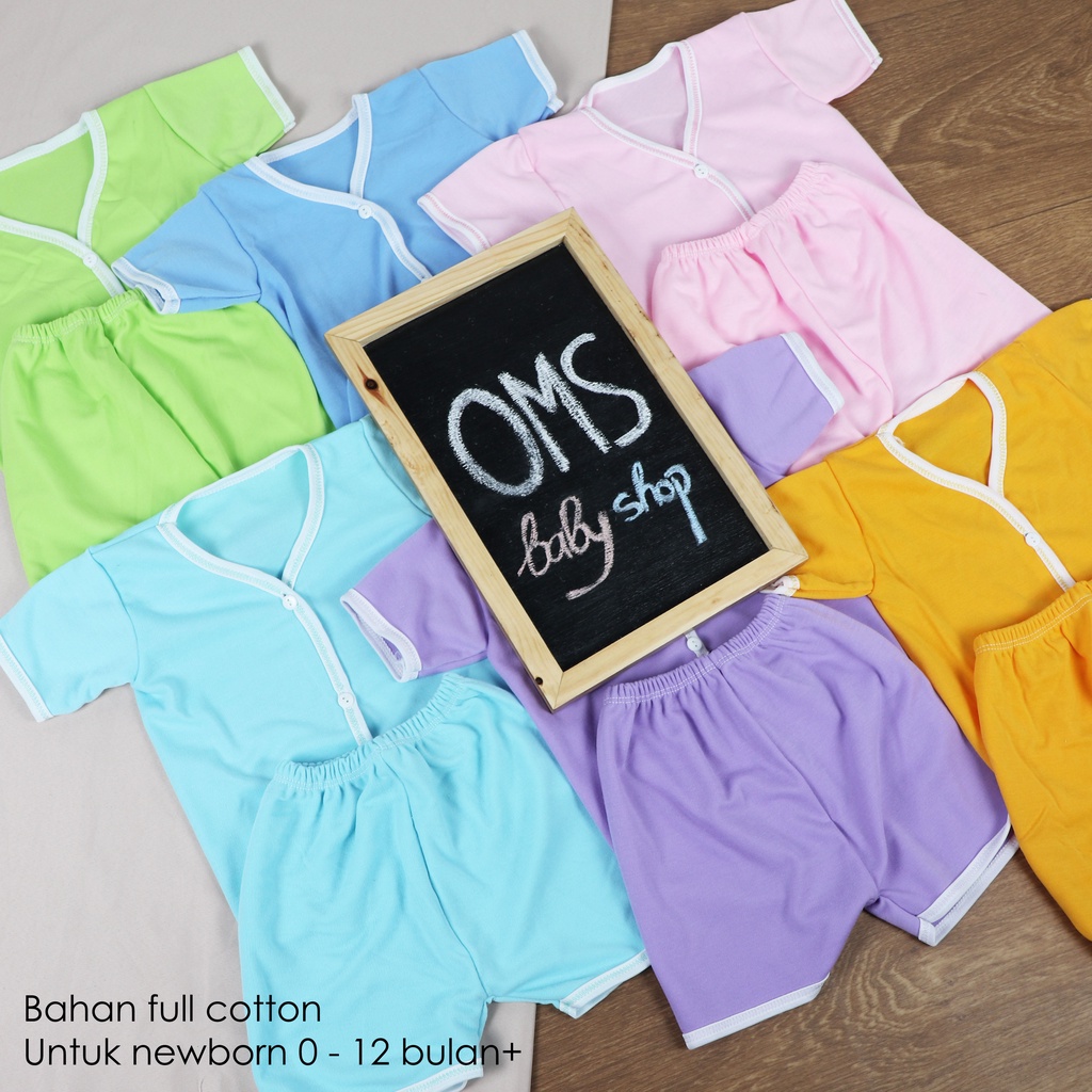 Setelan Bayi Lengan Pendek set / Baju Bayi set murah / Setelan Bayi Premium by OMS BABYSHOP!