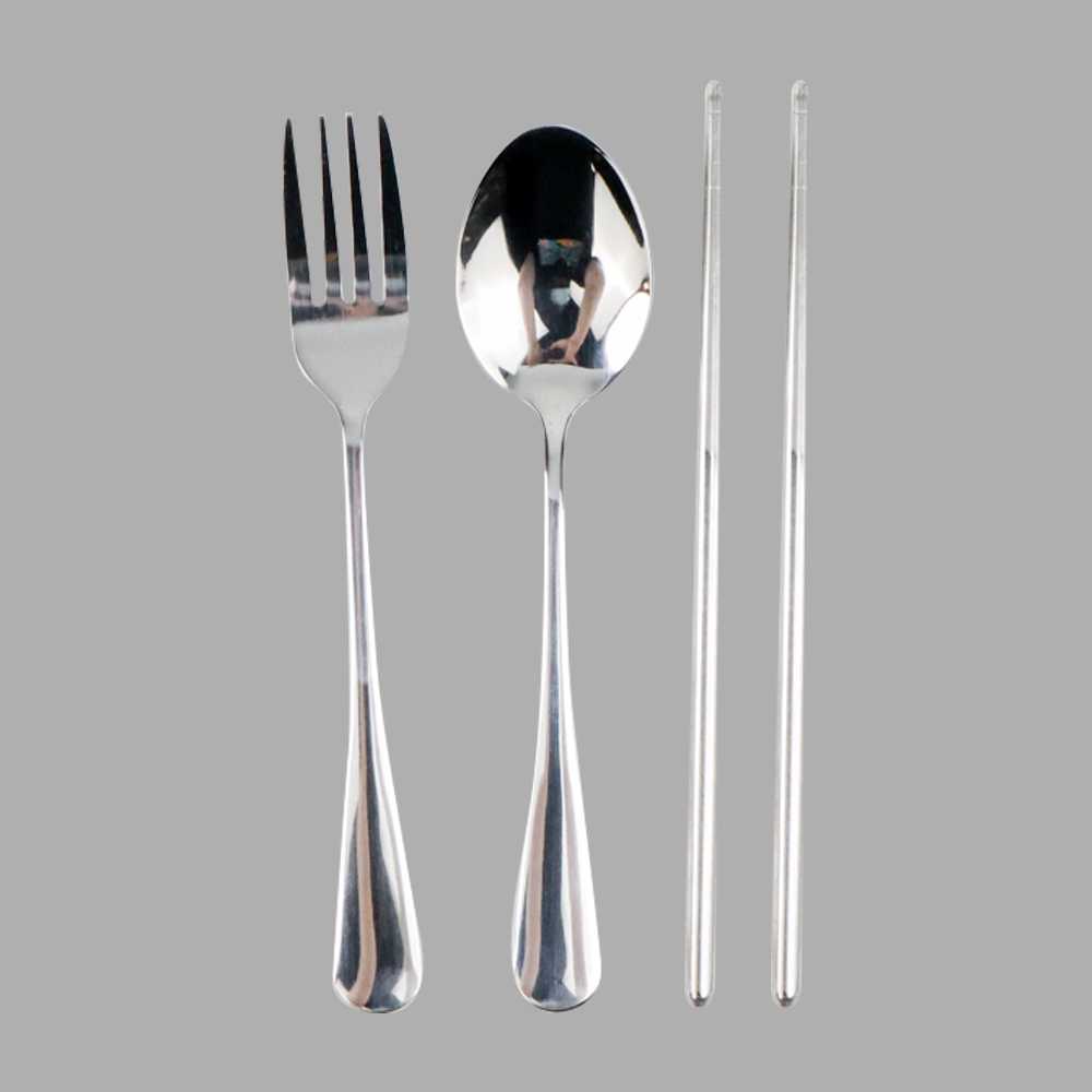 (BISA COD) FTIHSHP Nordic Cutlery Set Sendok Garpu Sumpit Stainless Steel - NP304