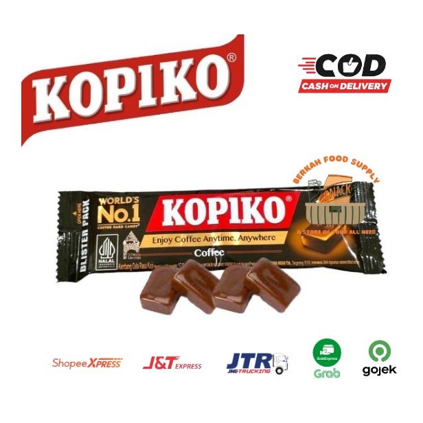 

( BERKAH ) Permen KOPIKO Blister Pack Coffee Candy 24gr Permen Kopi Snack Cemilan Permen Anak