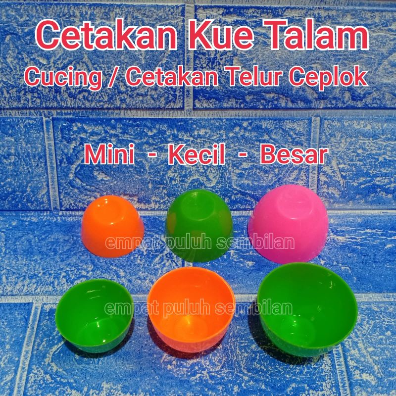 1 Lusin Cetakan Kue Cucing Warna / Cetakan Kukus Plastik Kue Lumpang Talam Puding Telur Ceplok