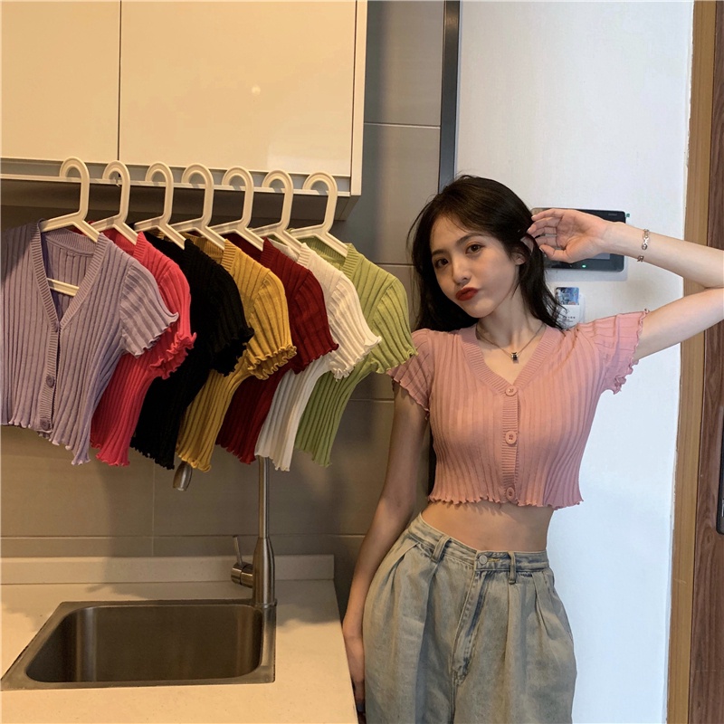 CLT007 – Baju Tanktop Kemeja Cardigan Korea Jepang Lucu