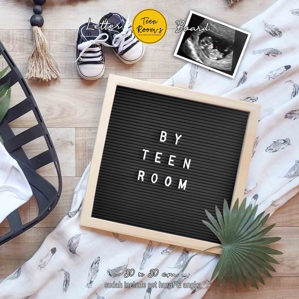 PAPAN NAMA / LETTER BOARD UNTUK DEKORASI NAMA BAYI TEEN ROOM (30x30cm)