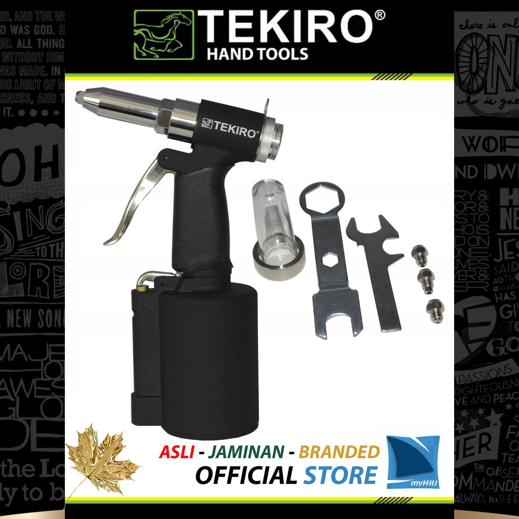 Tembakan Ripet 2.4 - 3.2 - 4.0  - 4.8 mm Tang Rivet Angin / Air Riveter TEKIRO