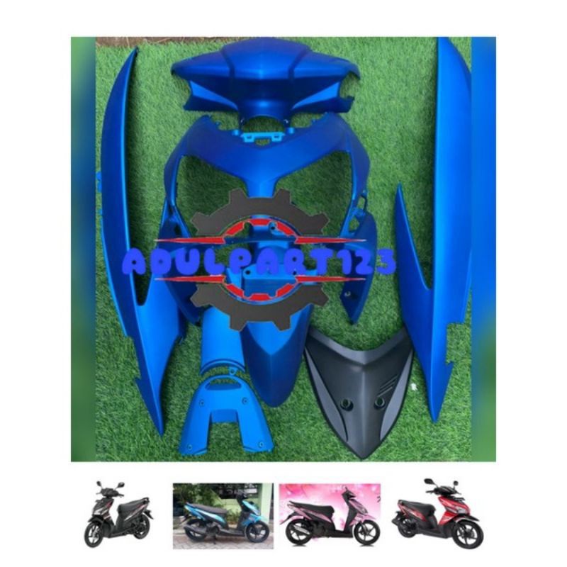 body costum Honda Vario 110 karbu warna biru doff