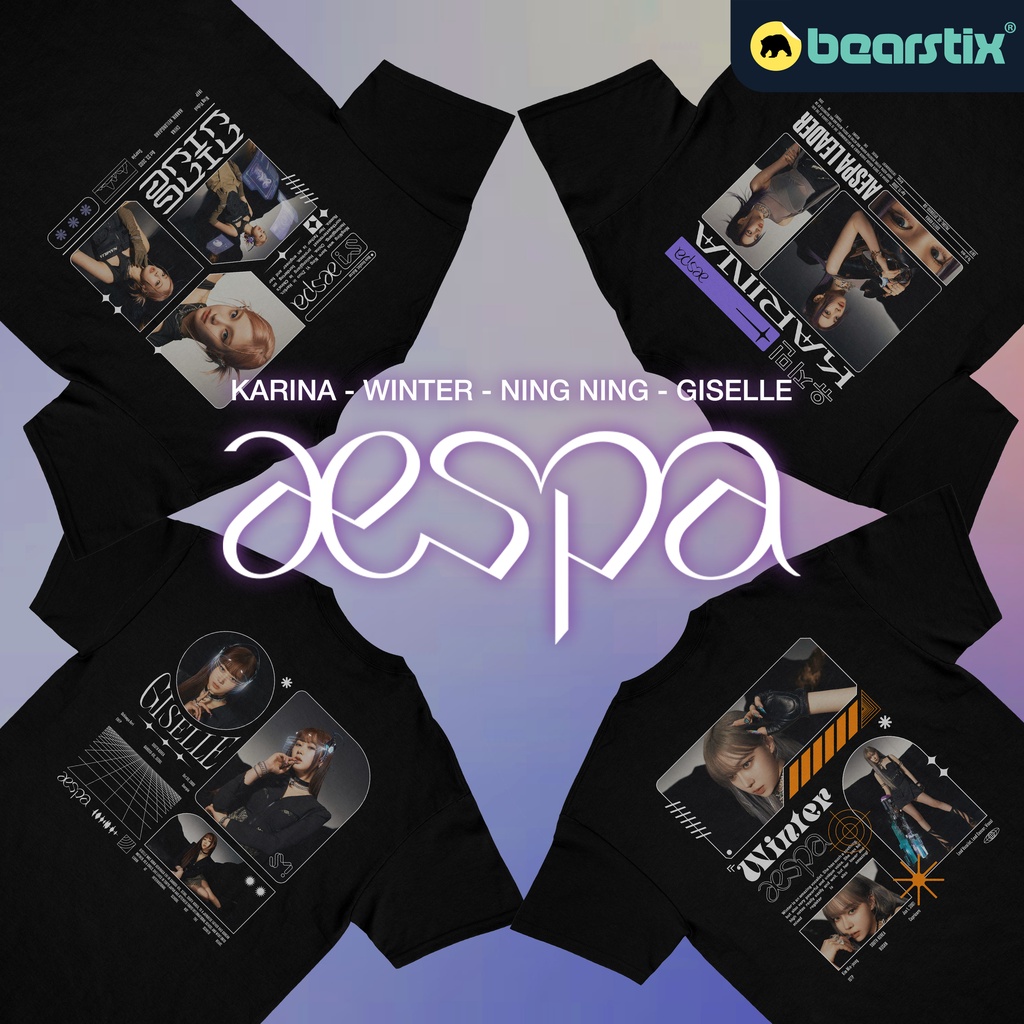 SHINZO - Tshirt Aespa Collection - Kaos Karina Winter Giselle Ning Ning - Baju Aespa Girls Savage