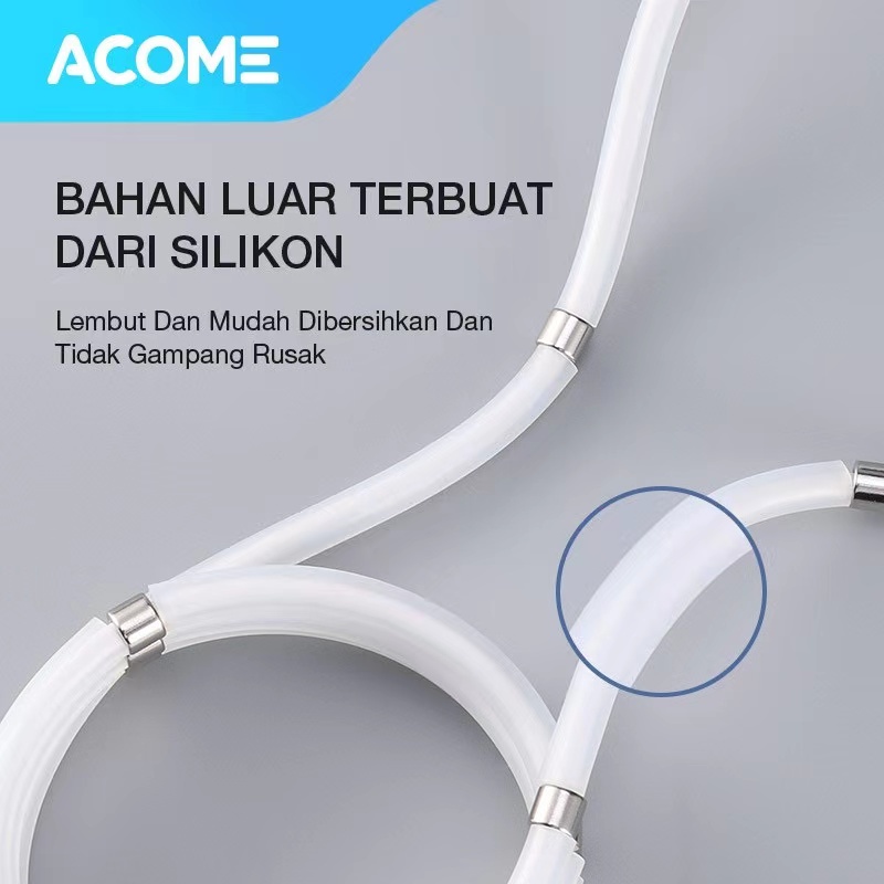 ACOME Kabel Self Winding Magnetic Fast Charging 2.4A Garansi Resmi 1 Tahun ATM010 – Micro USB