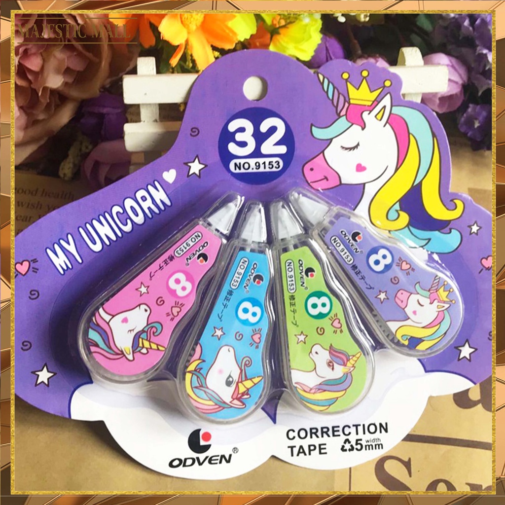 

Tipe X Pita Penghapus Pulpen Roll Correction Tape Tipex Set 4pcs Import COD 966