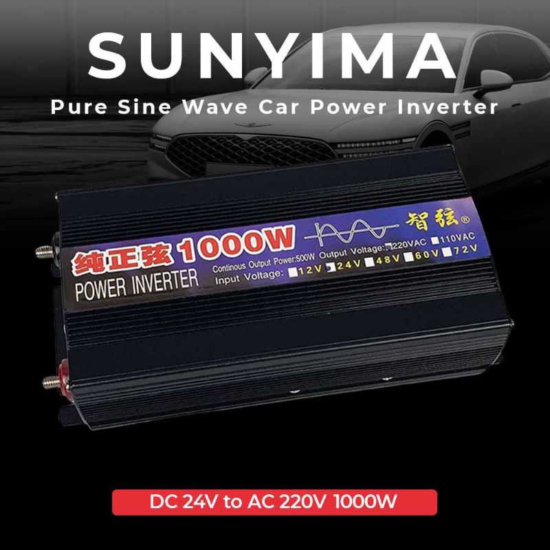 SUNYIMA Pure Sine Wave Car Power Inverter DC 24 to AC 220V 1000W - SY1000