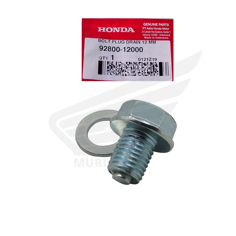 Ori AHM kode 92800-12000 Baut Tap Oli 12 MM 90407-259-000 Ring Baut CBR CB Sonic