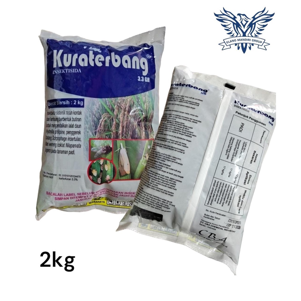 Insektisida TABUR KURATERBANG 2KG 3,3 GR  Karbofuran 3,3% Furadan Kresnadan 100% Original CBA