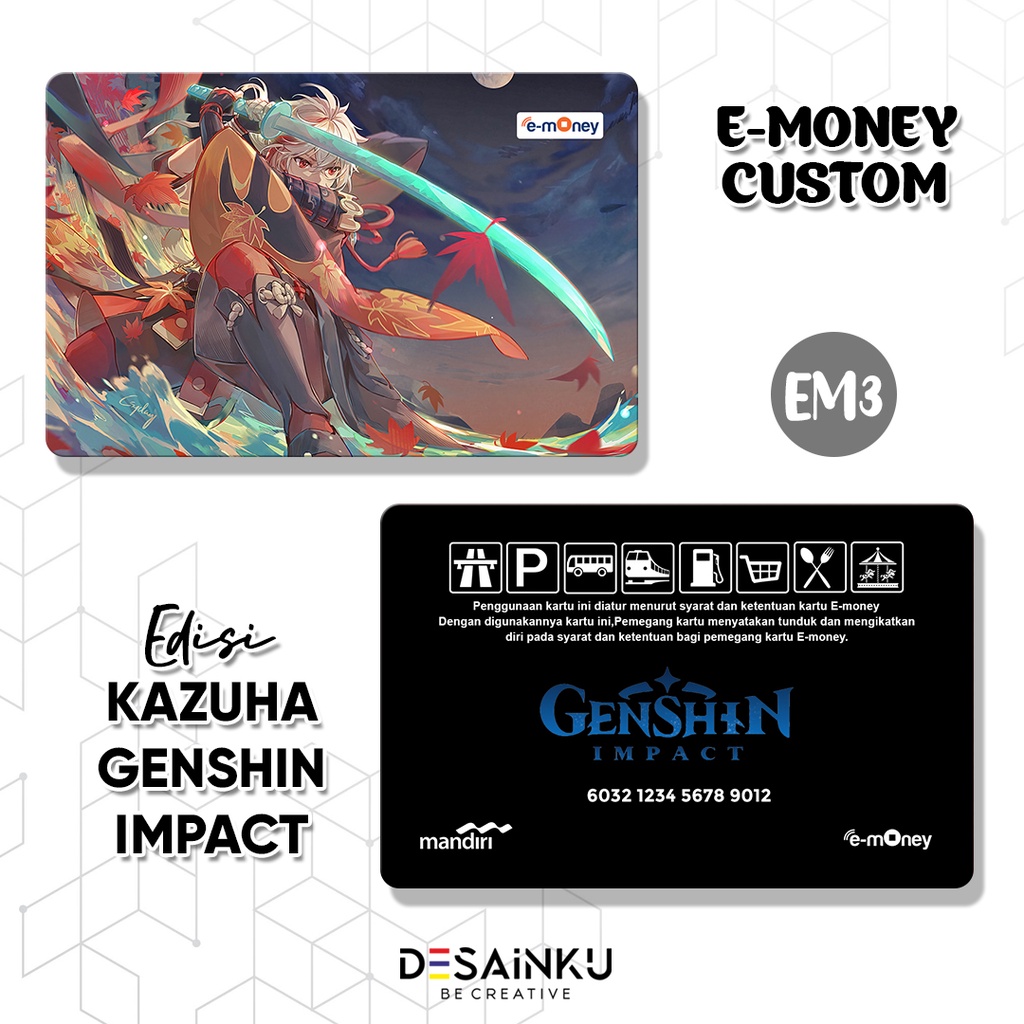 Emoney / Tap Cash / Brizzi / Flazz / Genshin Impact edisi KAZUHA