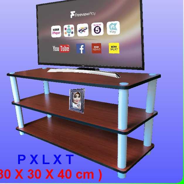 ➷ RS ( Putih) Motif. Rak TV 3 Susun, Meja Rak TV Jumbo, Rak TV Murah, Meja TV, lemari Rak TV Min ➬