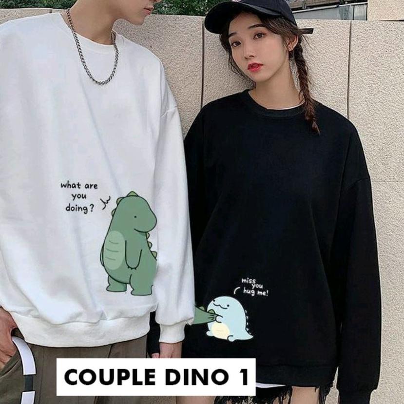 ◘ SWEATER COUPLE  SWEATER CUTE DINO /  SWEATER KEKINIAN ➧