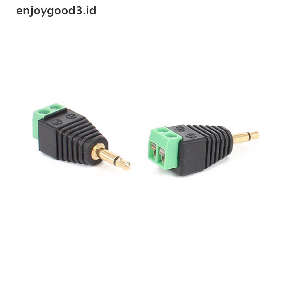 【 Rready Stock 】 3.5mm Mono Male to AV Screw Terminal Mono Jack Stereo Male Plug Audio Mono Channel Plug To Screw Terminal Audio Mono Channel Plug （ ID ）