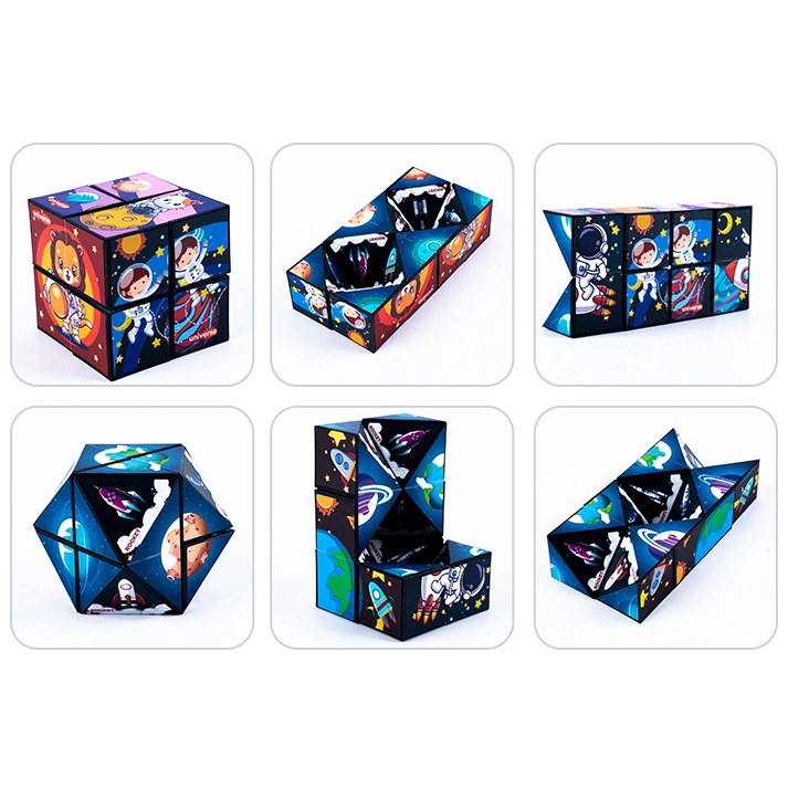 Mainan Dekompresi Kubus Ajaib Yang Pernah Berubah Tiga Dimensi Geometri 3b Tak Terbatas Magic Cube Mainan Puzzle Anak