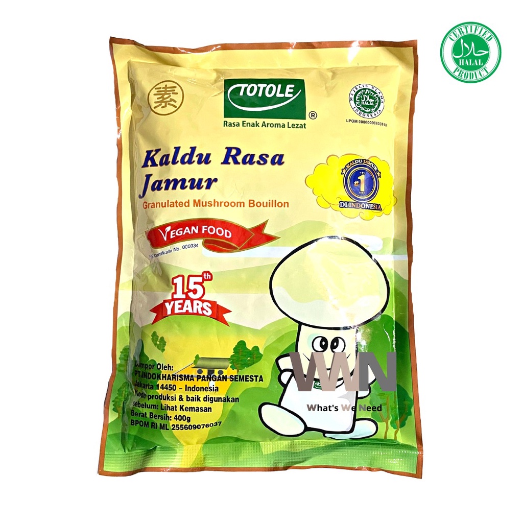 

Totole Kaldu Jamur NON MSG 400gr / Vegan / Kaldu Jamur (HALAL)