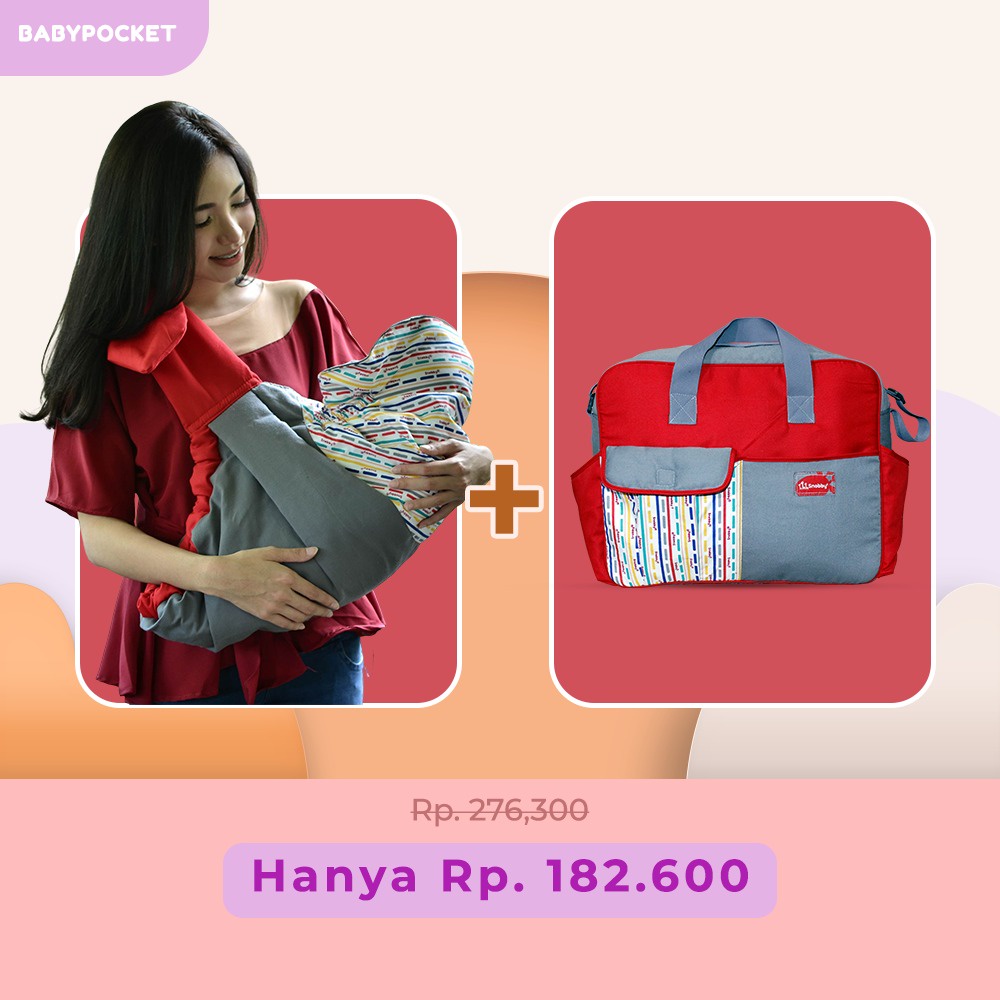 PROMO Gendongan Samping DAN Tas Bayi Besar Line Series Snobby - TPG1642 TPT1671