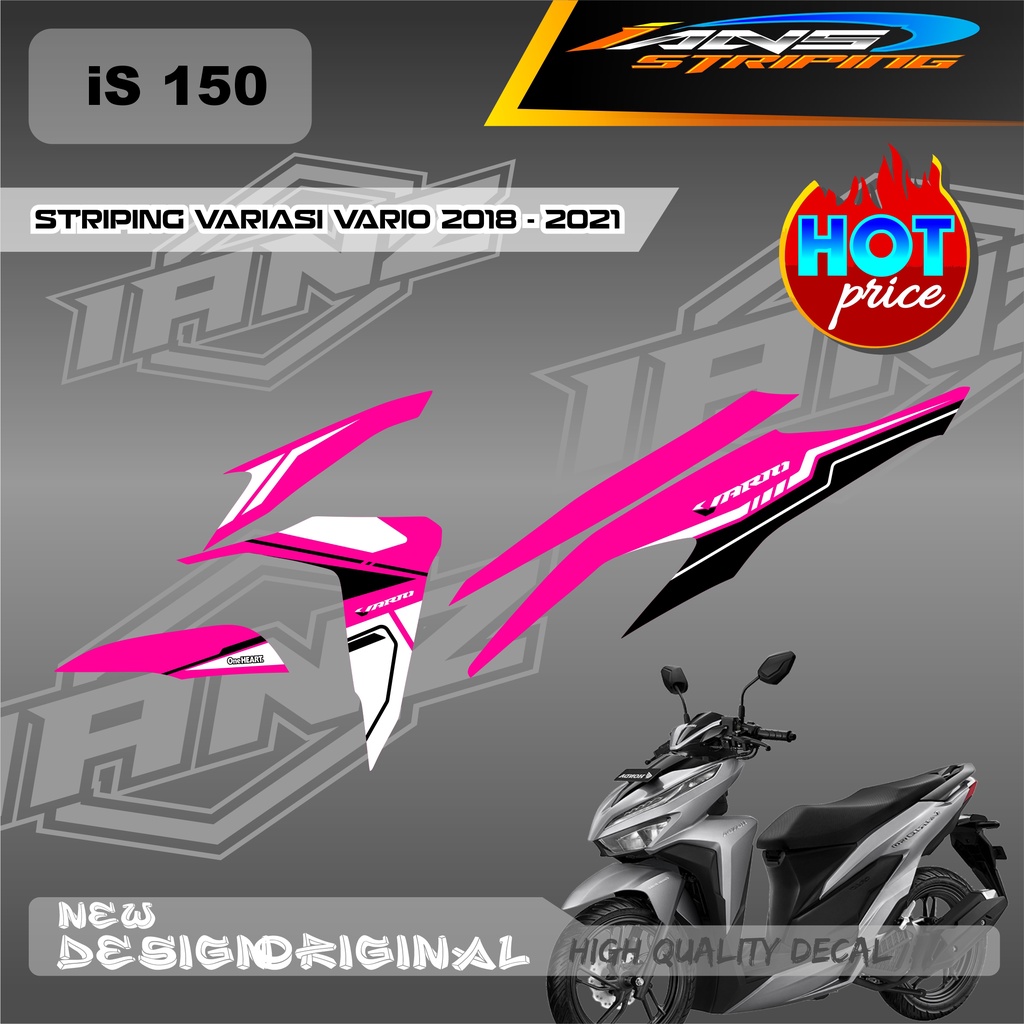 NEW STRIPING VARIASI HONDA VARIO CBS DAN TECHNO 110 GRAFIK STIKER LIST SEMI FULL BODY / DECAL KERETA VARIO TECHNO  IS150