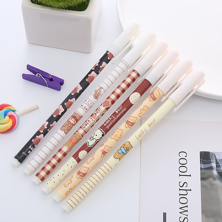 6pcs Pena Pulpen Pen Motif Bear GM-ST0321