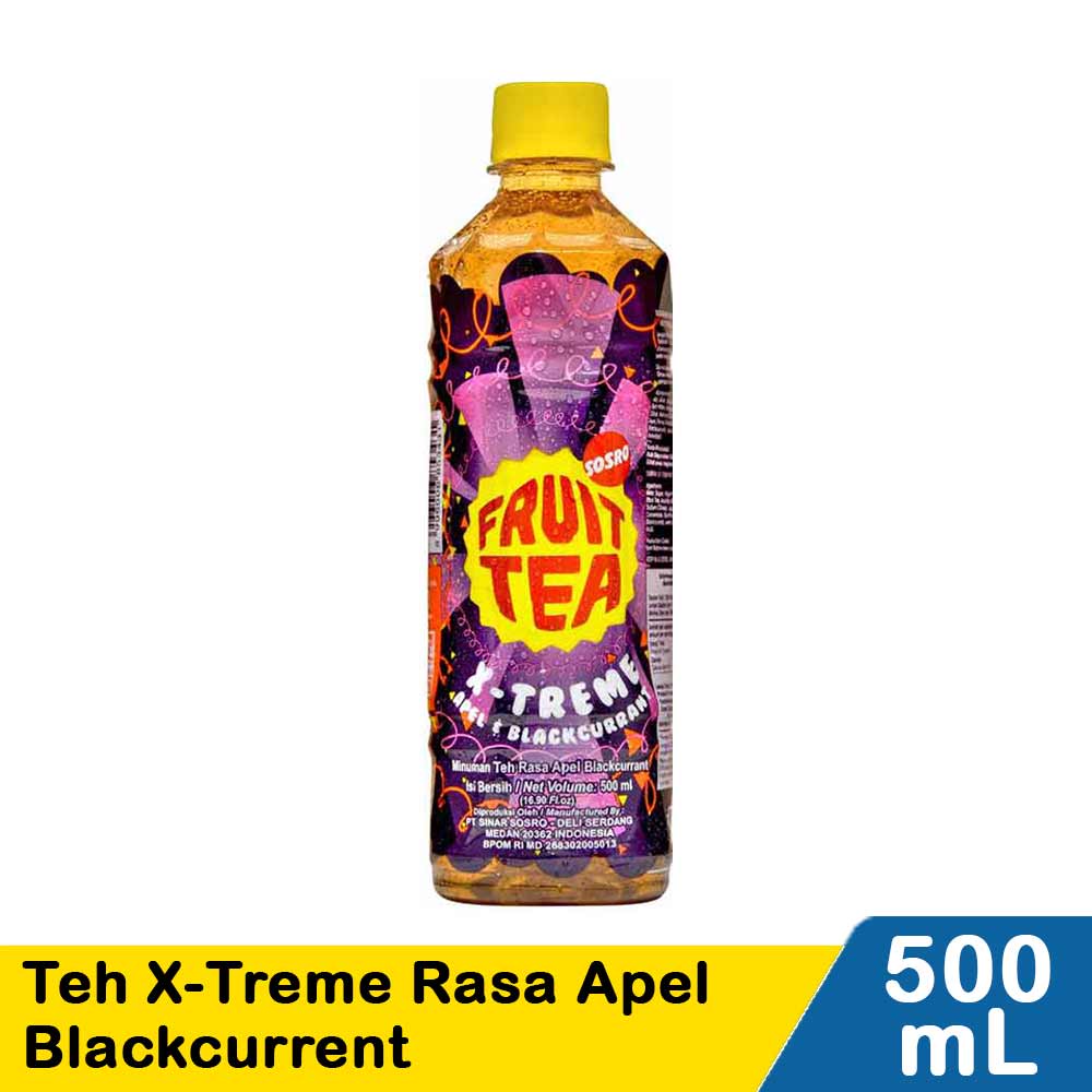 

Sosro Fruit Tea X-Treme Apel-Blackcurrant 500 ml