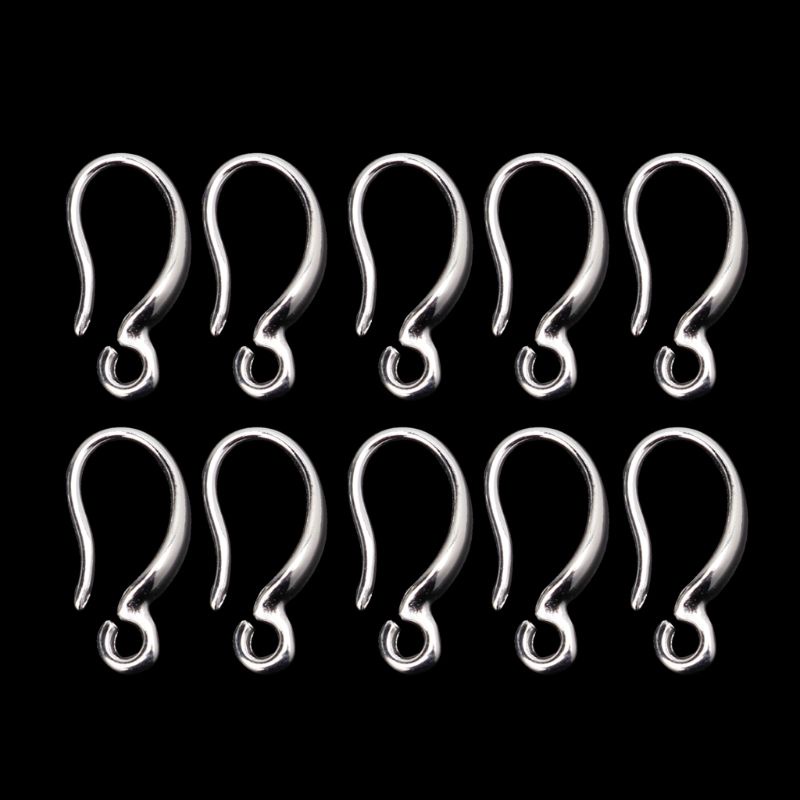 Gro 10Pcs set Anting Kait Hipo Alergenic French Ear Wires Dengan Coil Hook Earrings Making Supplies Temuan Perhiasan De