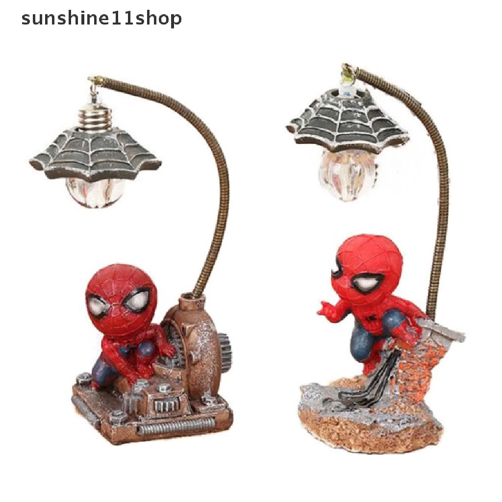 Sho Spiderman Anime Kartun Figure Boneka Anak Super Hero Spider Man Lampu Malam Mainan Anak Hadiah Dekorasi Rumah Hiasan N