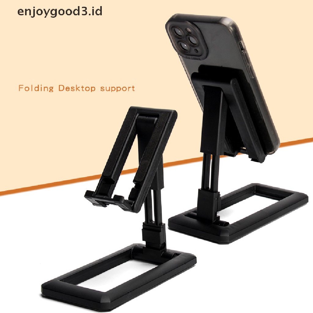 [Rready Stock] Stand Telepon Desktop Ponsel Tablet Dapat Dilipat Untuk Pad Desk Holder Adjustable (ID)