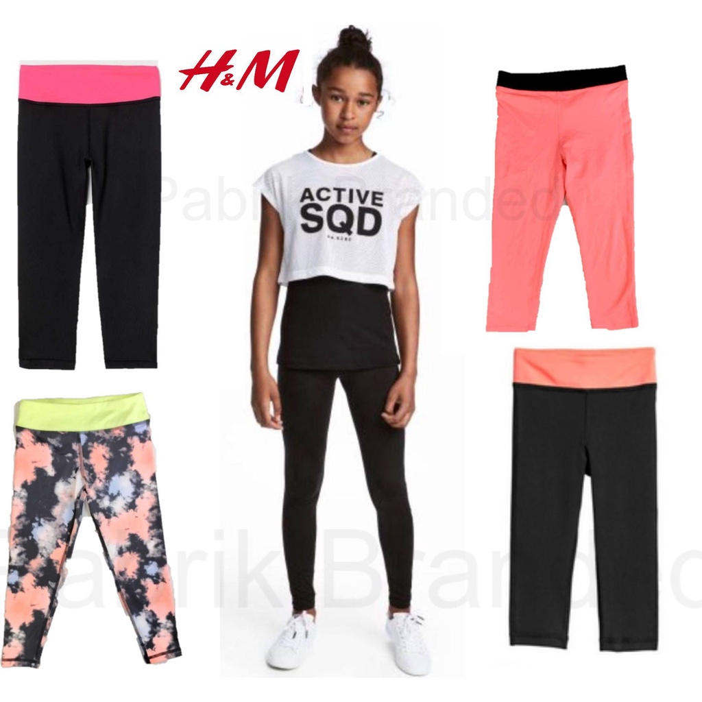 pabrik branded H*m hnm sport legging kids hm leging celana panjang olahraha anak perempuan murah gro