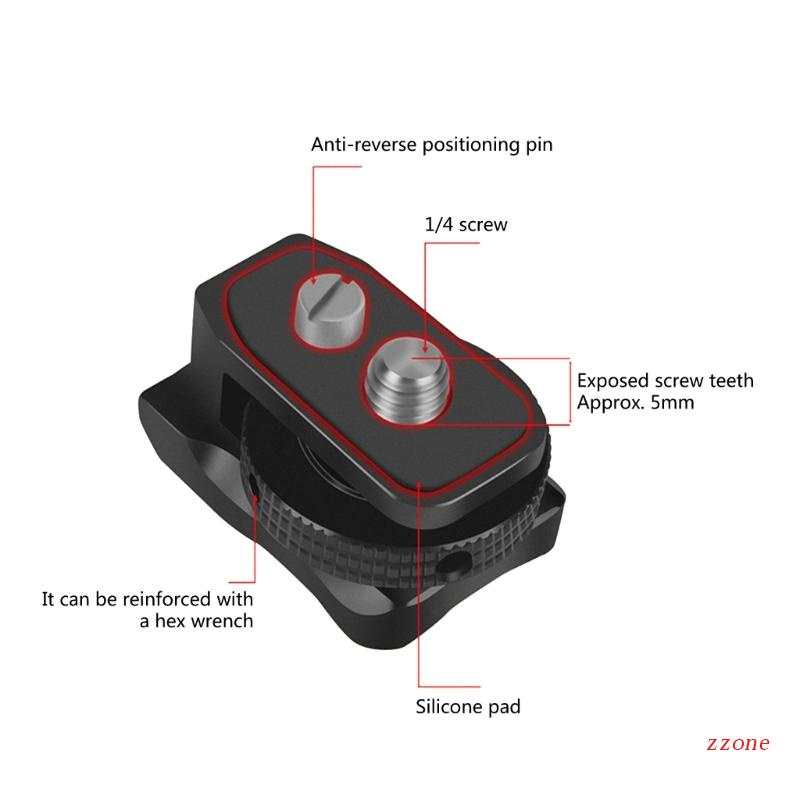 Zzz Adaptor Dudukan Sepatu Dingin Untuk Kamera DSLR Rig Kandang Video Flash Light Miccrophone Bracket Dengan Sekrup Pasang1Per4 &quot;