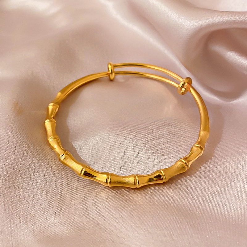 Elegan Berlapis Emas 18K Gelang Cuff Bangle Wanita Hadiah Perhiasan Pesta Pernikahan