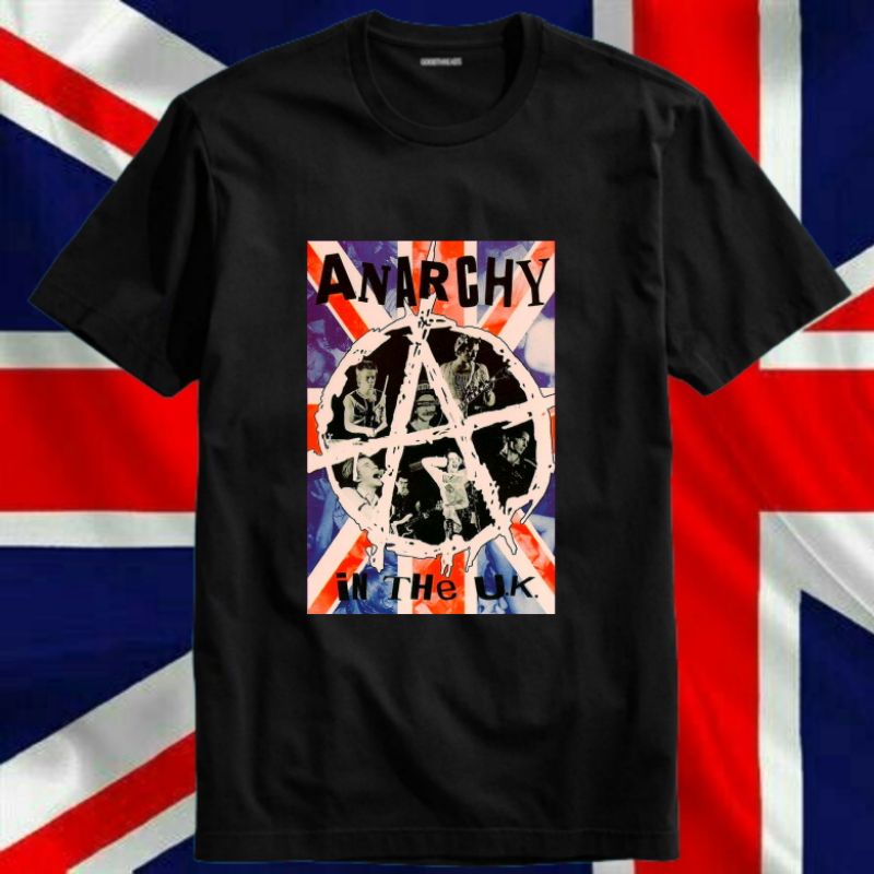 Kaos Baju Tshirt Pria Laki Cowok Cewek Unisex Band Rock Punk Sex Pistols Pistol Anarchy In The Uk UK